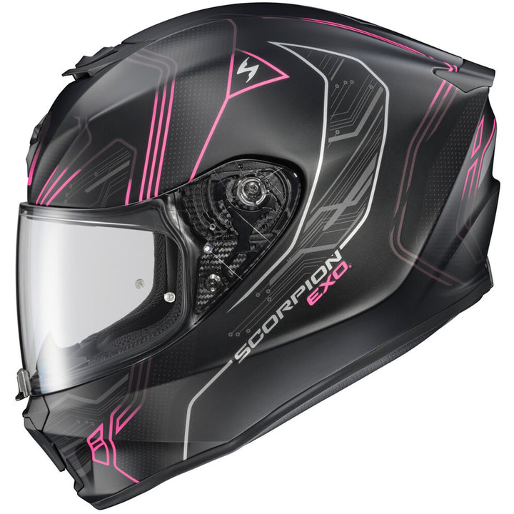 SCORPION EXO EXO-R330 Bendr Helmet White/Pink - Left Side View