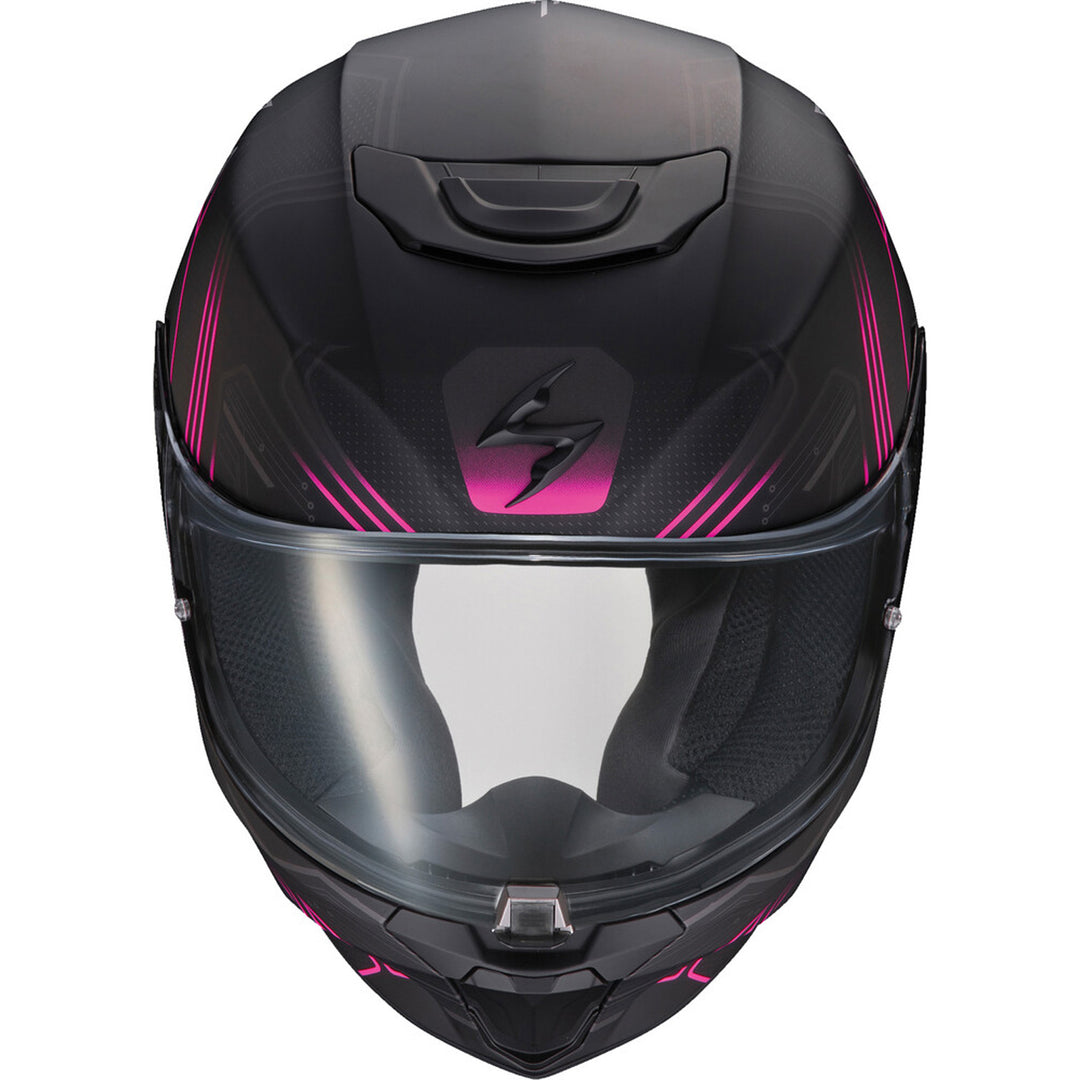 SCORPION EXO EXO-R330 Bendr Helmet White/Pink - Front Top View