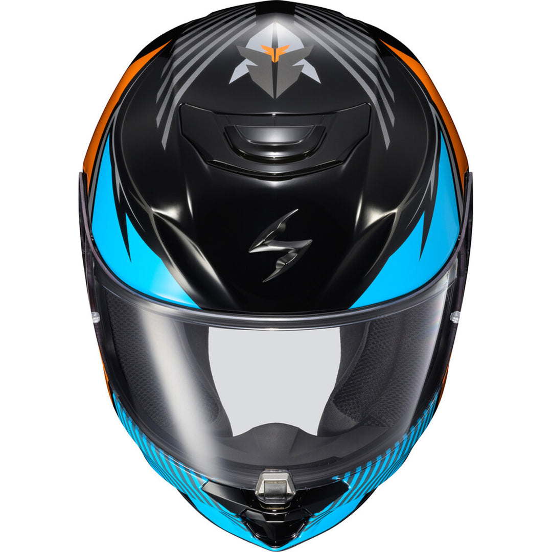 SCORPION EXO EXO-R330 Hawker Helmet Light Blue - Front Top View
