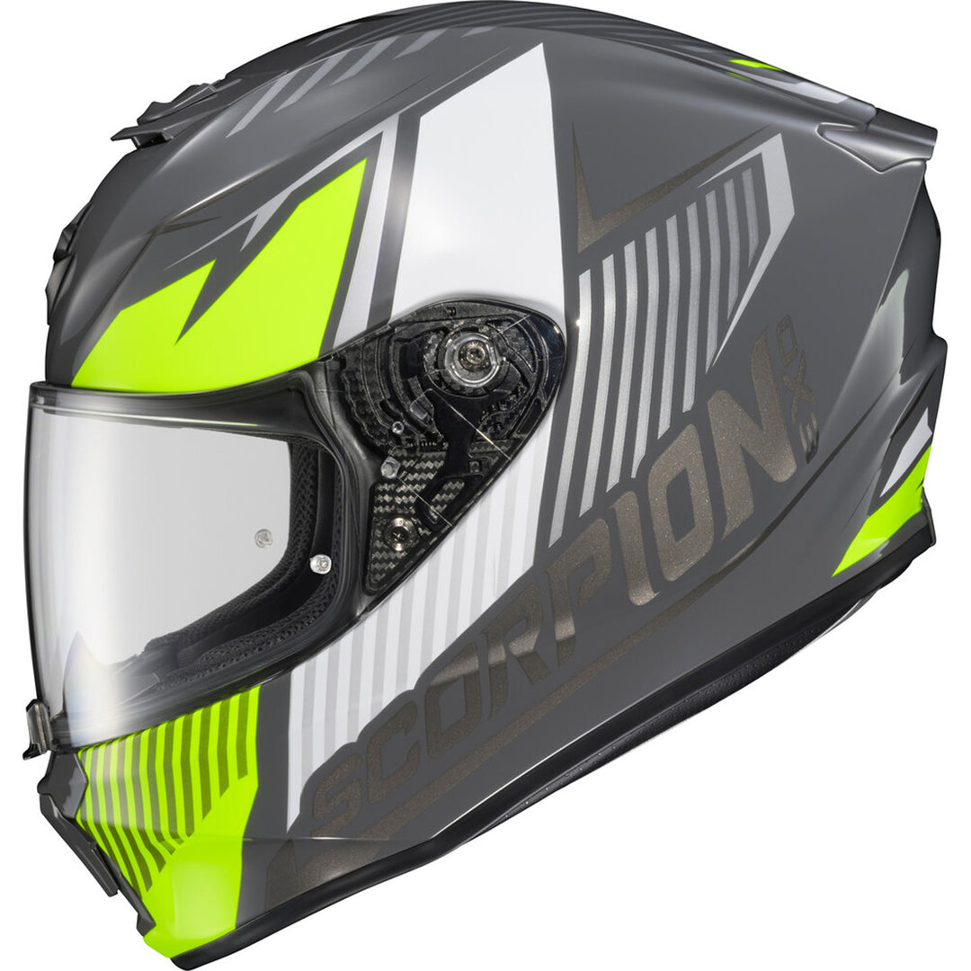 SCORPION EXO EXO-R330 Hawker Helmet Hi-Viz - Left Side View