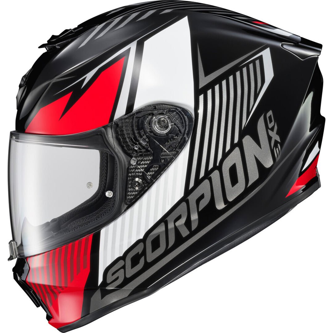 SCORPION EXO EXO-R330 Hawker Helmet Red - Left Side View