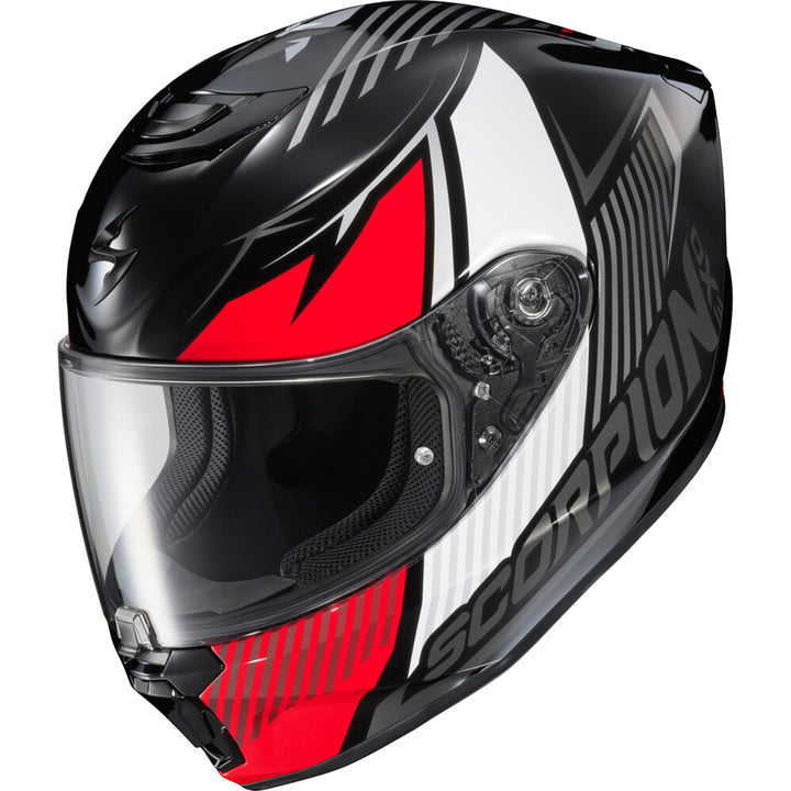 SCORPION EXO EXO-R330 Hawker Helmet Red - Front Left Side View