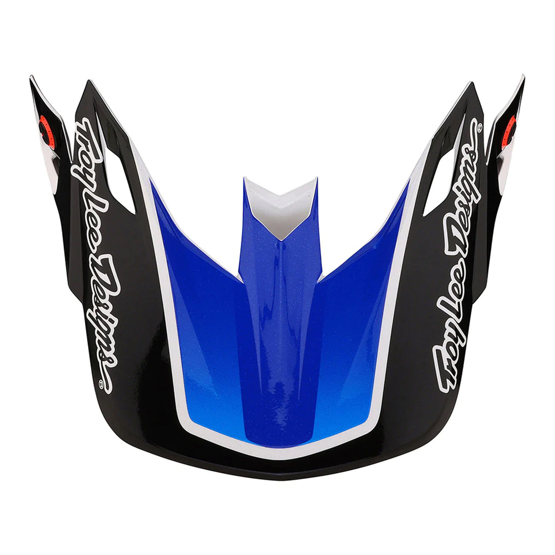 Troy Lee Designs SE5 Composite Helmet w/MIPS - Qualifier White/Blue - Top View of Visor