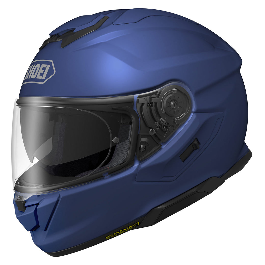 Shoei GT-Air 3 Solid Helmet Matte Blue - Front Side View