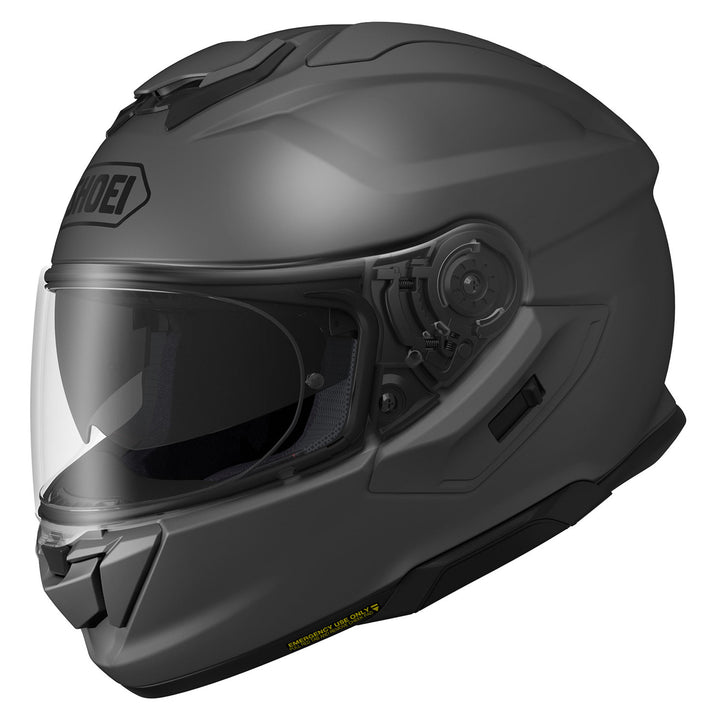 Shoei GT-Air 3 Solid Helmet Matte Deep Grey - Front Side View