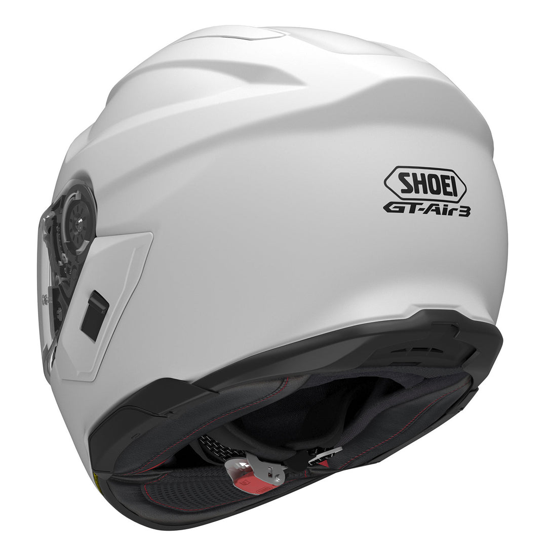 Shoei GT-Air 3 Solid Helmet White - Rear Side View