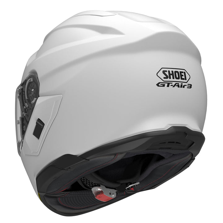 Shoei GT-Air 3 Solid Helmet White - Rear Side View