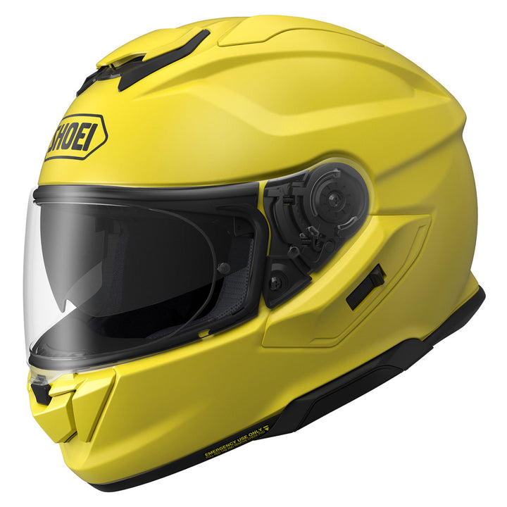 Shoei GT-Air 3 Solid Helmet Brilliant Yellow - Front Side View