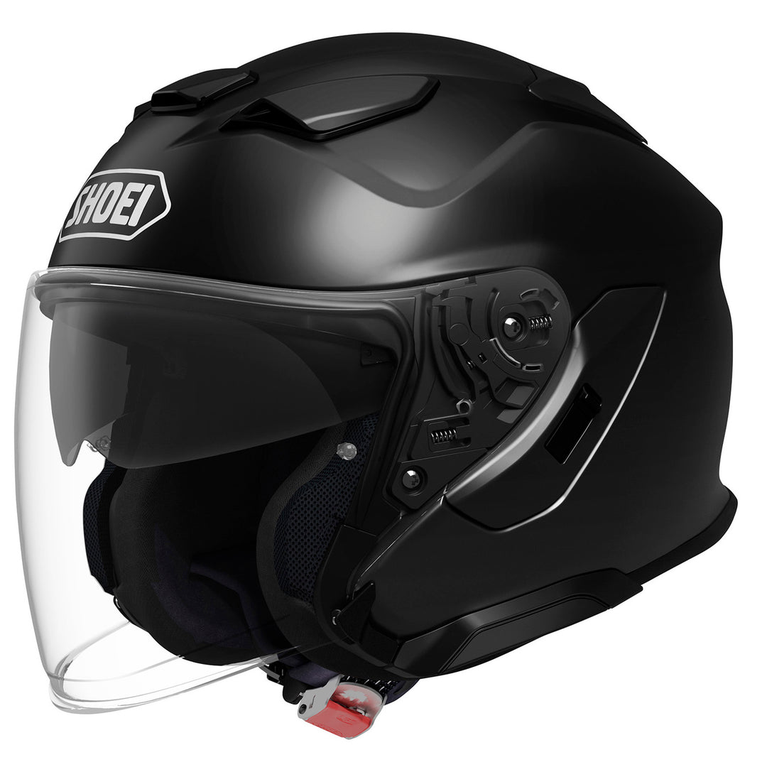 Shoei J-Cruise 3 Solid Helmet Black - Front Side View