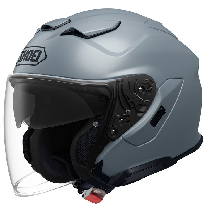 Shoei J-Cruise 3 Solid Helmet Basalt Grey - Front Side View