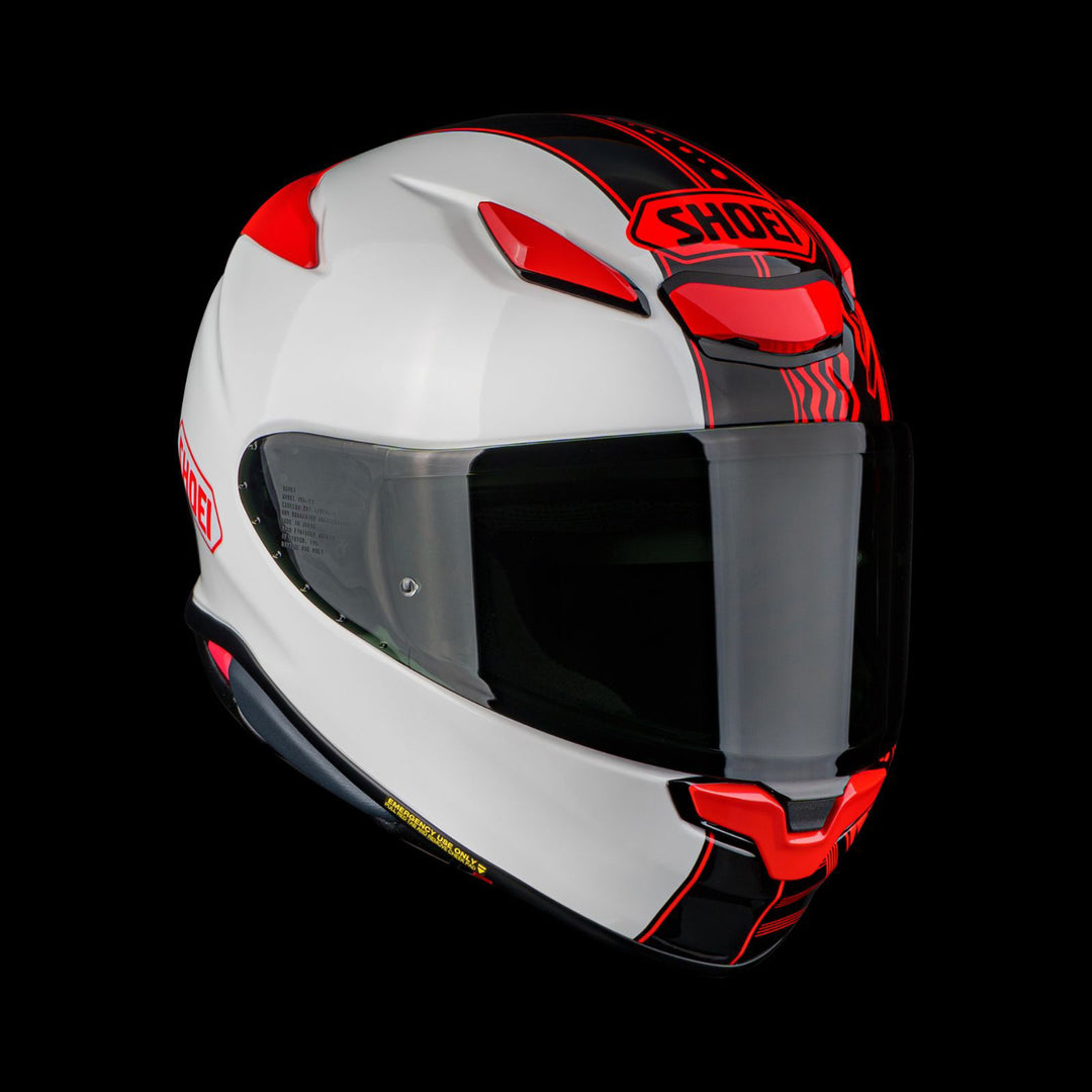 Shoei RF-1400 Beaut Helmet TC-1 - Front Right Side View in Dark Studio Background
