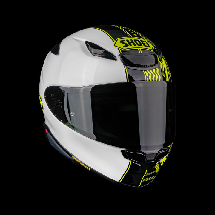 Shoei RF-1400 Beaut Helmet TC-3 - Front Right Side View in Dark Studio Background