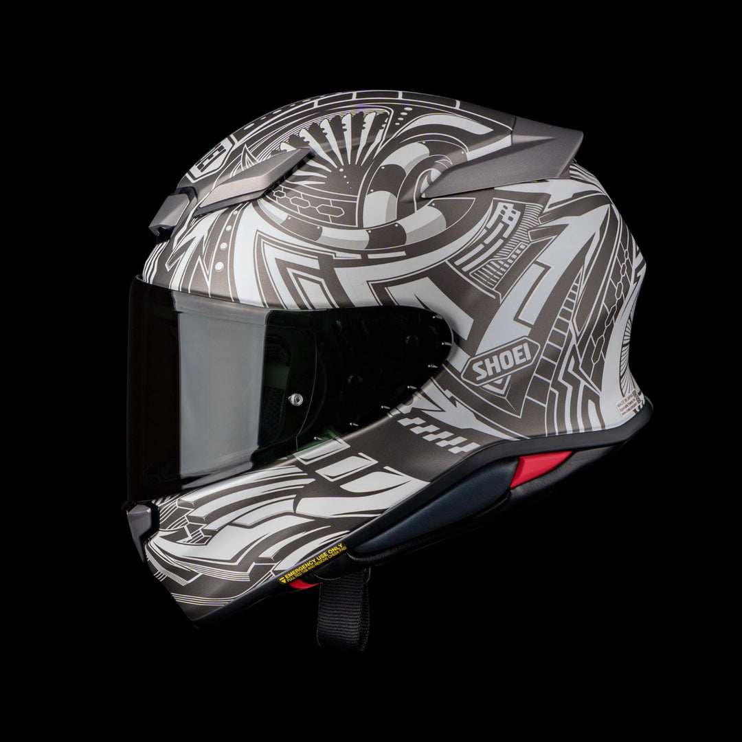 Shoei RF-1400 Beaut Helmet TC-6 - Left Side View in Dark Studio Background