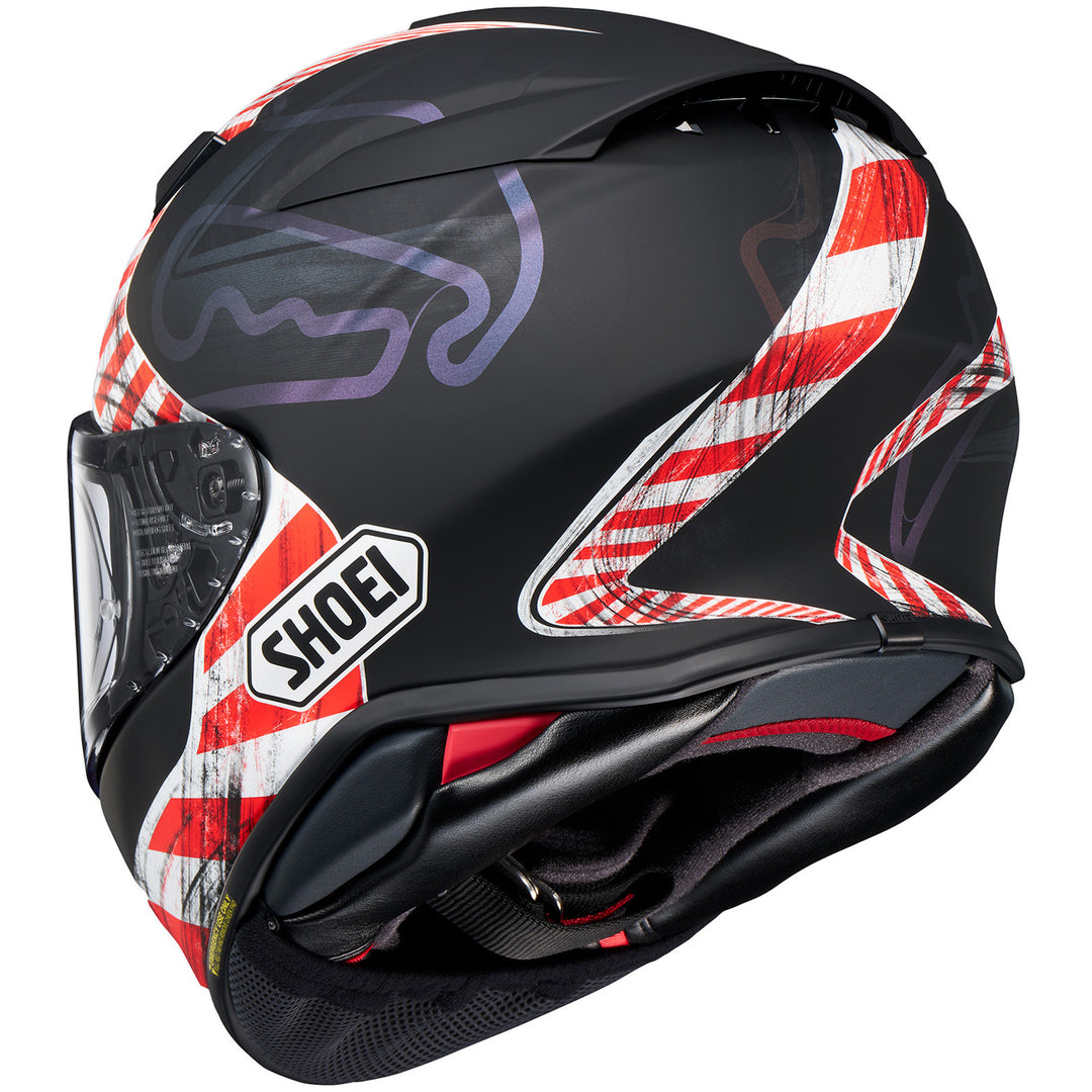 Shoei RF-1400 Knee Down Helmet TC-5 - Rear Left Side View