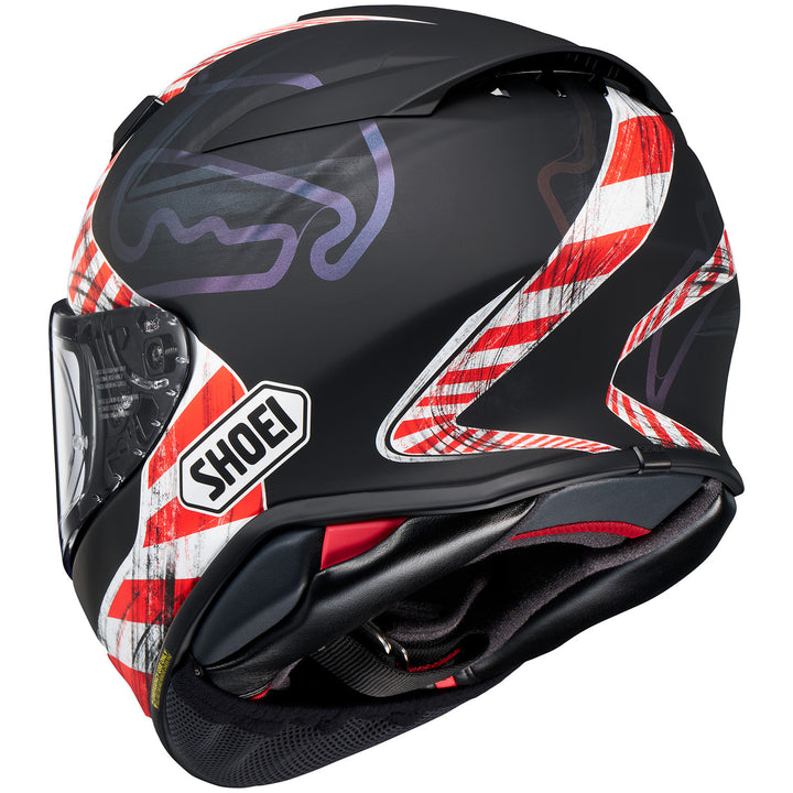 Shoei RF-1400 Knee Down Helmet TC-5 - Rear Left Side View