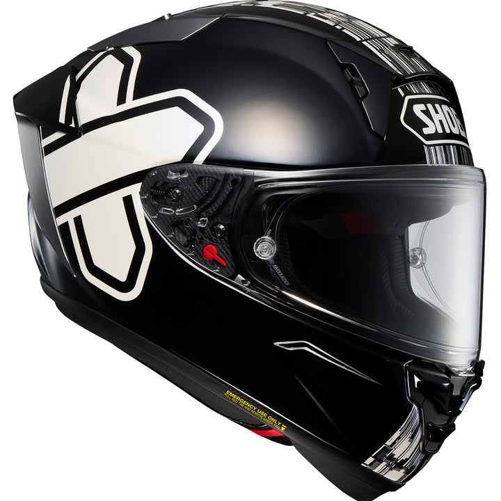 Shoei X-15 Cross Logo Helmet - Front Right Side View