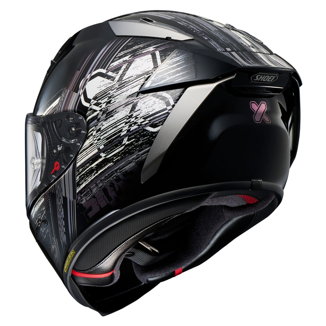Shoei X-15 Cross Logo Helmet - Rear Side View