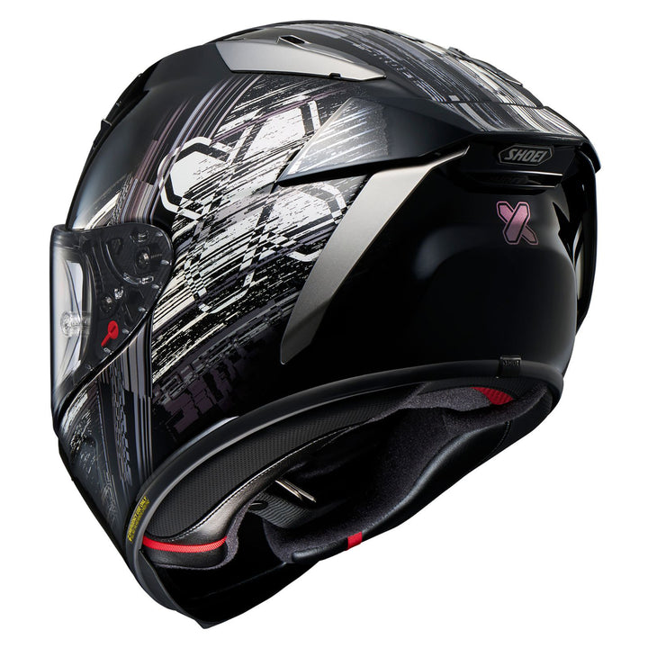 Shoei X-15 Cross Logo Helmet - Rear Side View