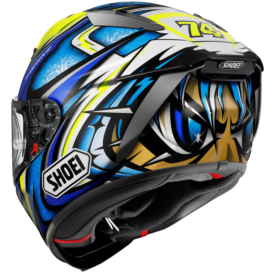 Shoei X-15 Daijiro Helmet TC-3 - Rear Left Side View