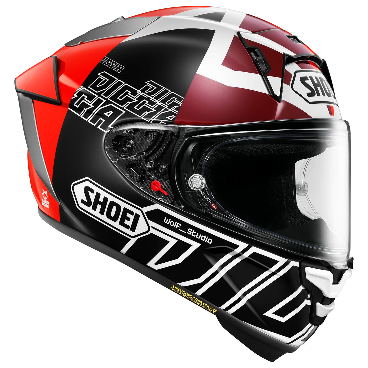 Shoei X-15 Diggia 2 Helmet TC-1 - Right Side View