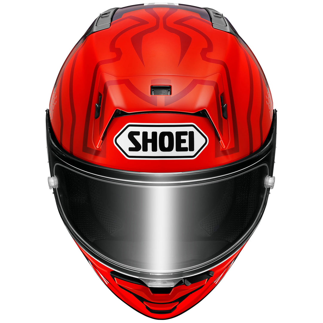 Shoei X-15 Marquez 8 Helmet TC-1 - Front Top View