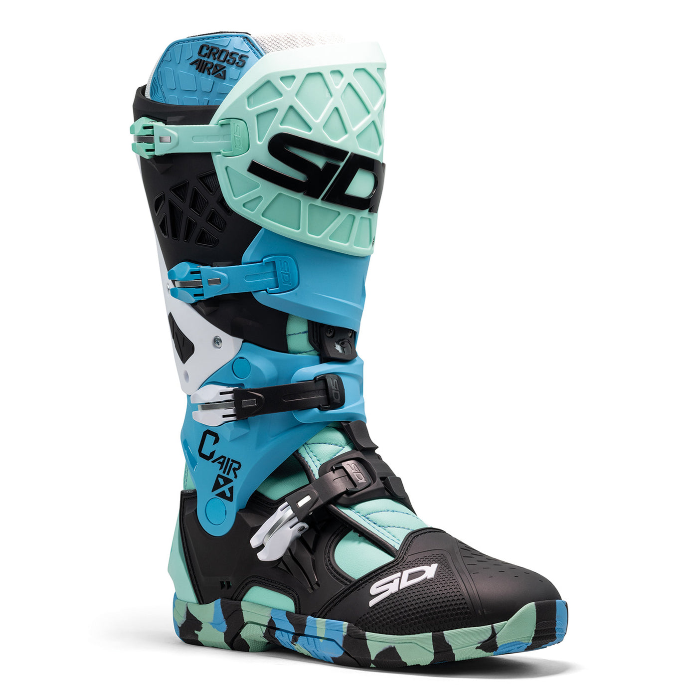 Sidi Crossair X Boot Messy/Cyan - Front Side View