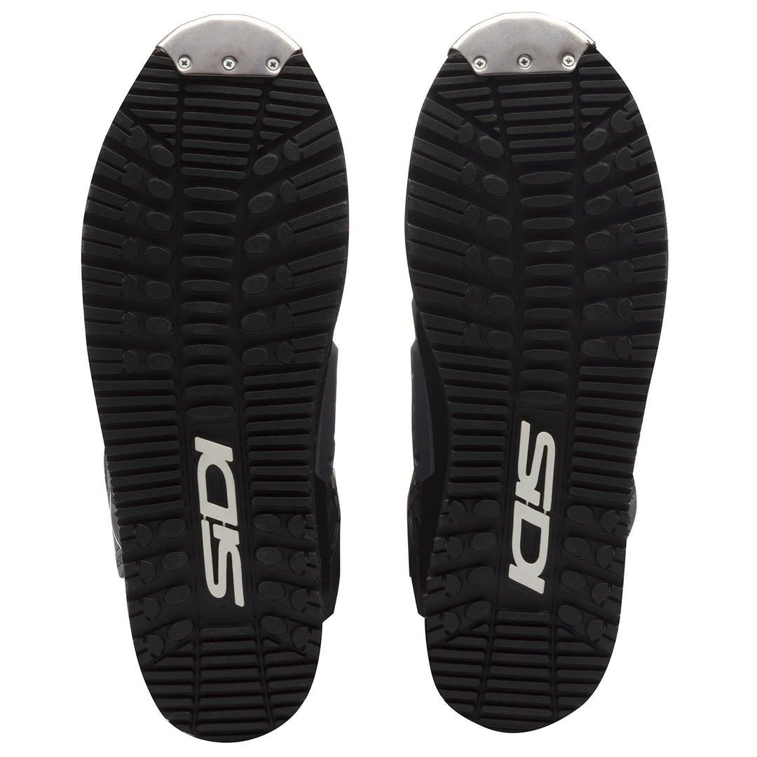 Sidi Crossair HD Enduro Boots Black - Sole View of Pair