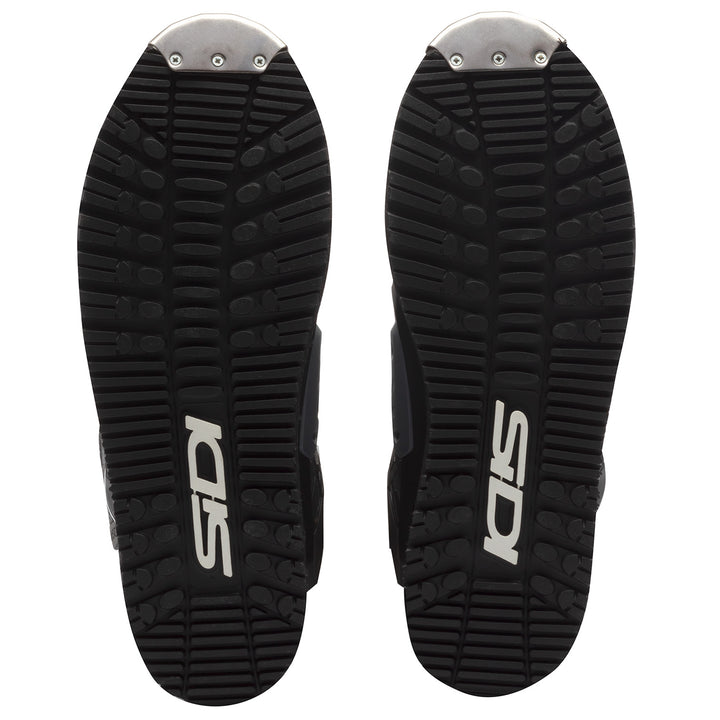 Sidi Crossair HD Enduro Boots Black - Sole View of Pair