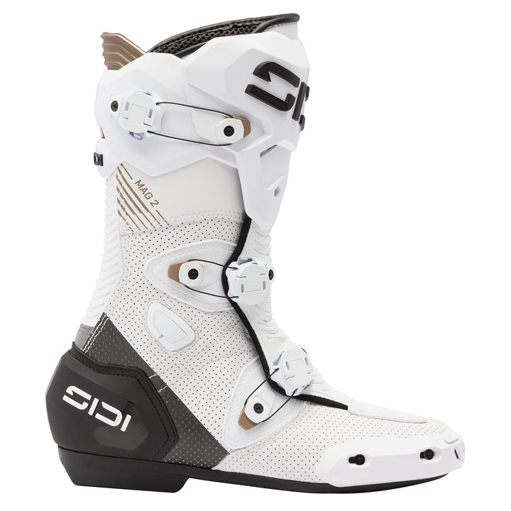 Sidi MAG-2 Air Boots White/Black - Outer Side View