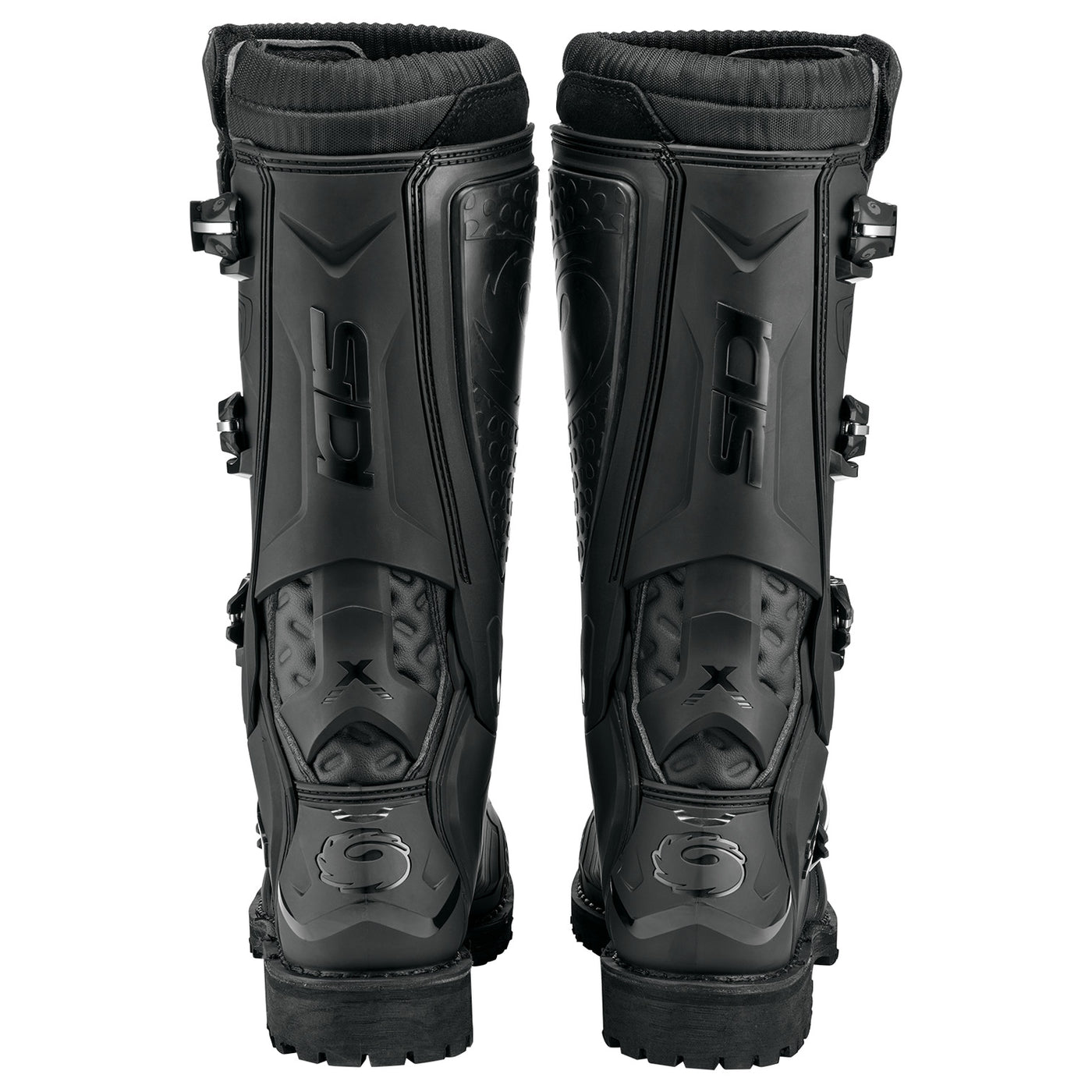 Sidi X Power Enduro WP Boot Black/Black - Rear View of Pair