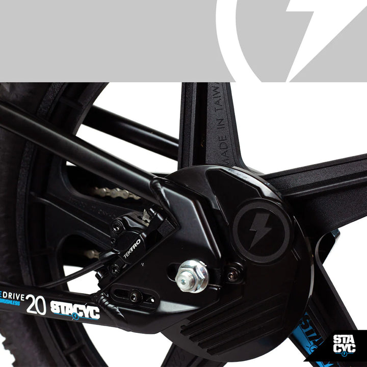 Stacyc Electric Bikes Stacyc 20EDRIVE - Close-Up of Rear Brake Cover