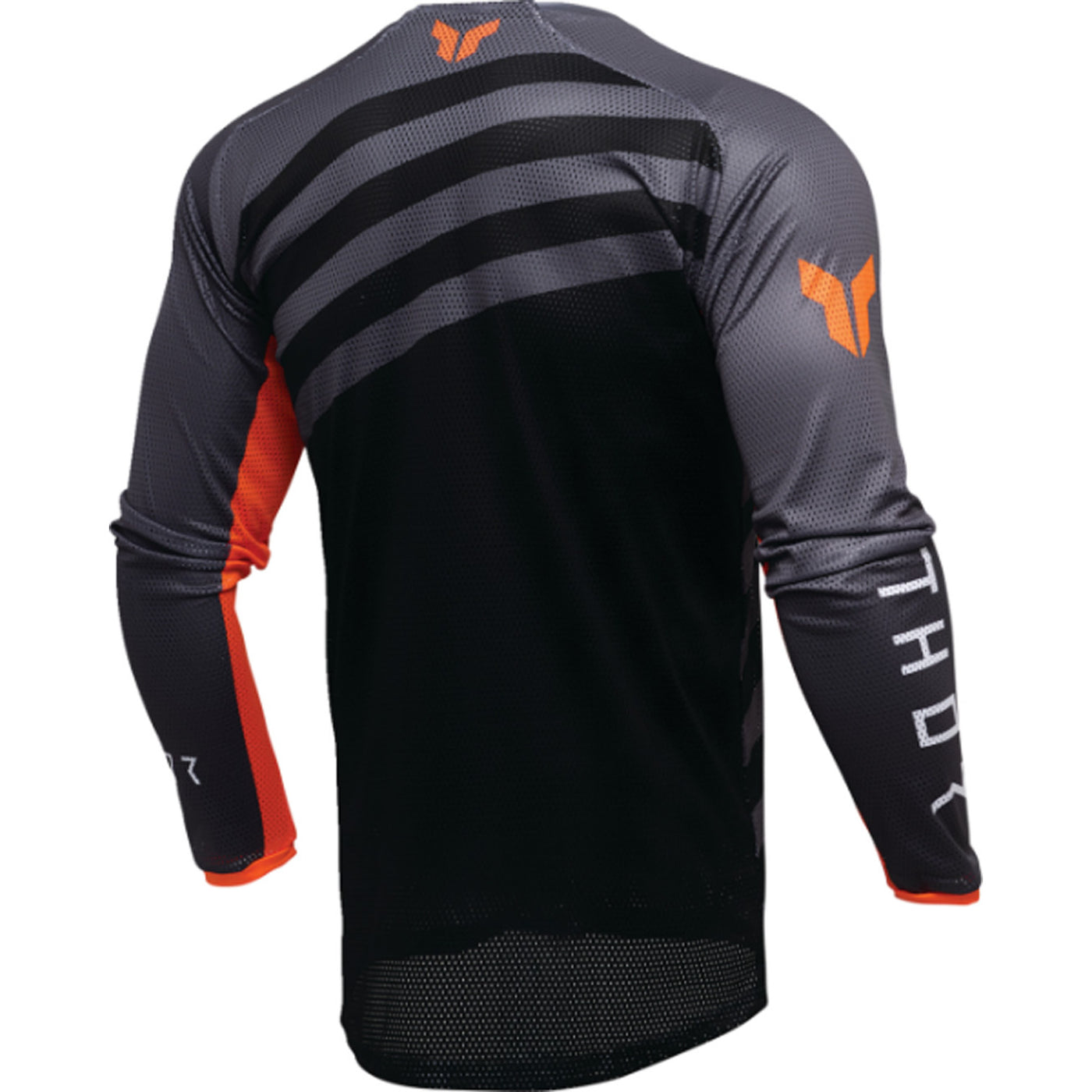 THOR LAUNCHMODE Vented Raid Jersey Charcoal/Black - Rear View