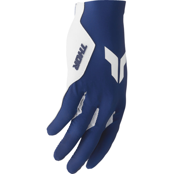 THOR SPORTMODE Iconic Gloves Navy/White - Side Back of Hand View