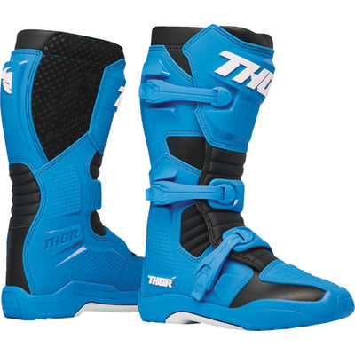 THOR Blitz XR Boots Blue/Black - Side View of Pair