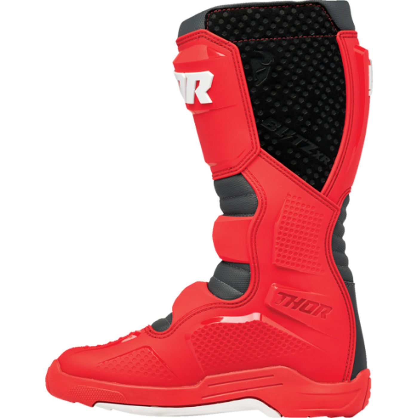 THOR Blitz XR Boots Red/Charcoal - Inner Side View