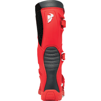 THOR Blitz XR Boots Red/Charcoal - Rear View