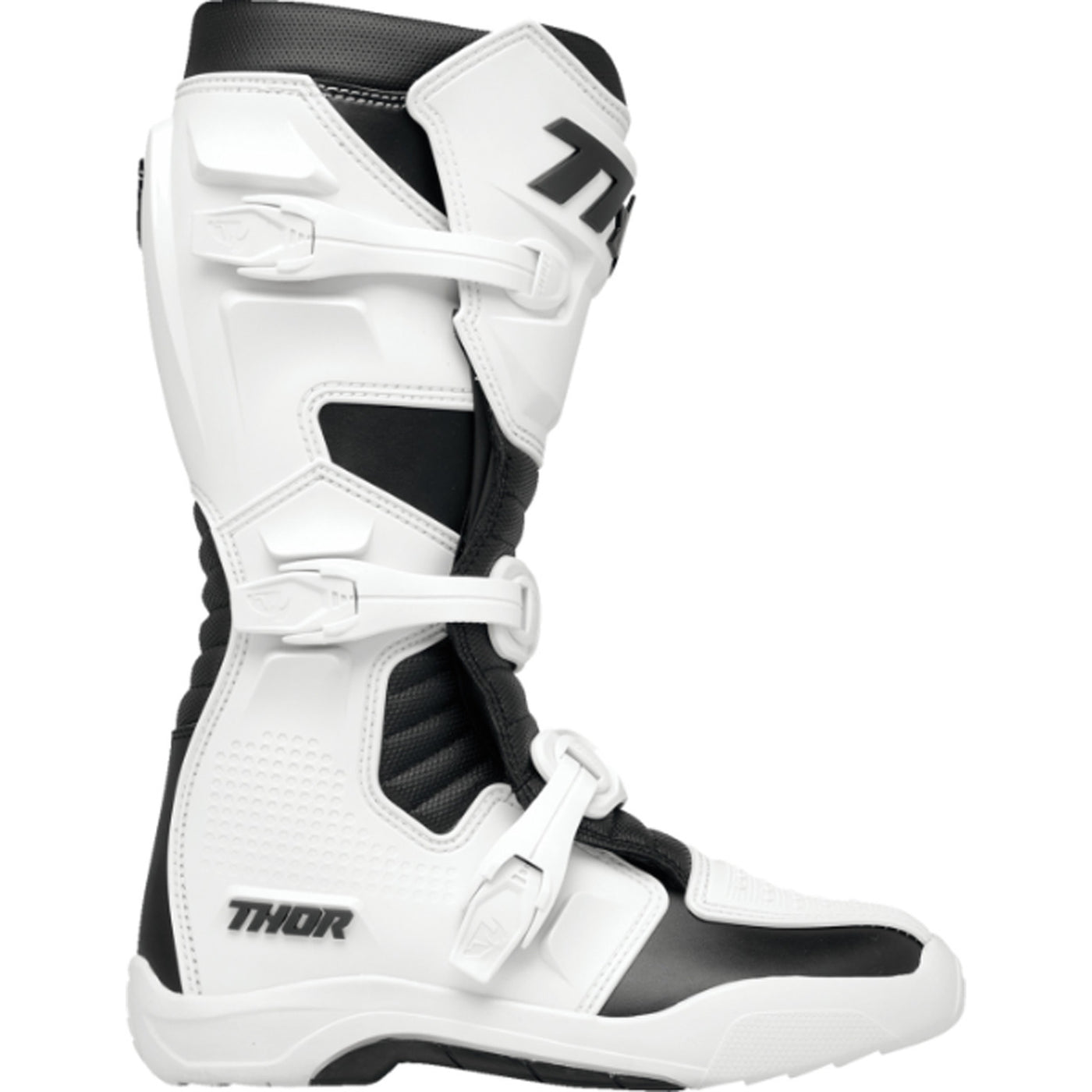 THOR Blitz XR Boots White/Black - Outer Side View