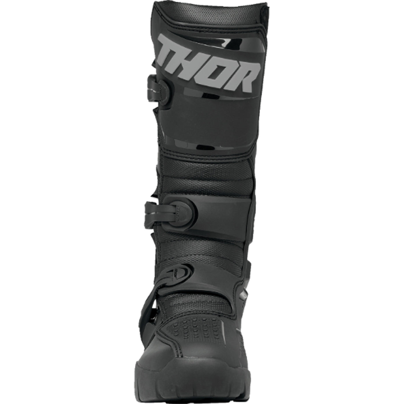 THOR Blitz XR Trail Boots Black/Gray - Front View