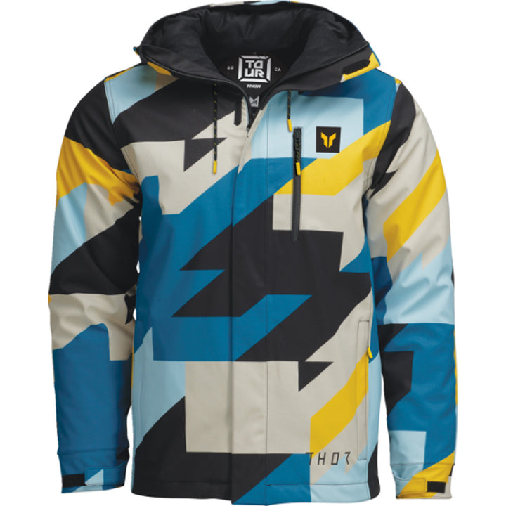 THOR Brave Tour Jacket Blue/Yellow - Front View