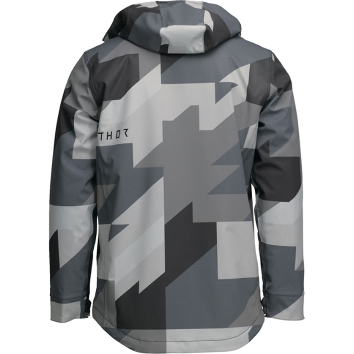 THOR Brave Tour Jacket Gray/Black Camo - Rear View