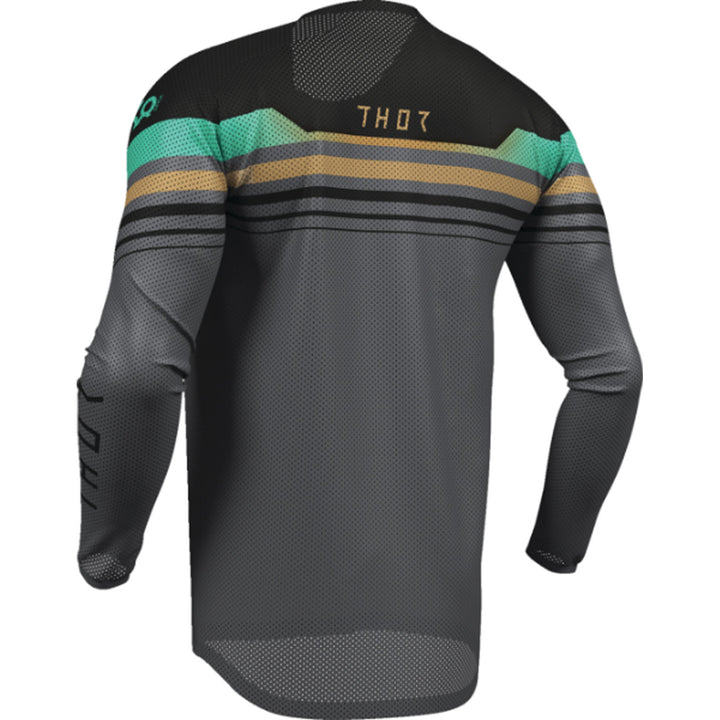 THOR LAUNCHMODE Air Raptor Jersey Black/Charcoal - Rear Left Side View