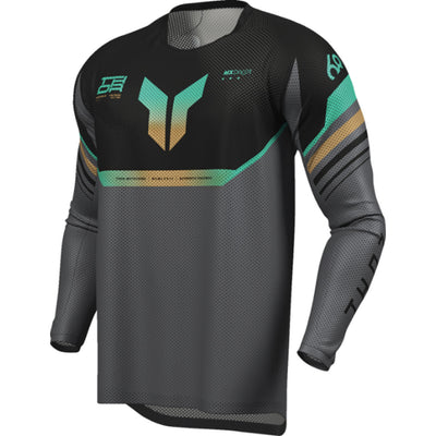 THOR LAUNCHMODE Air Raptor Jersey Black/Charcoal - Front Left Side View
