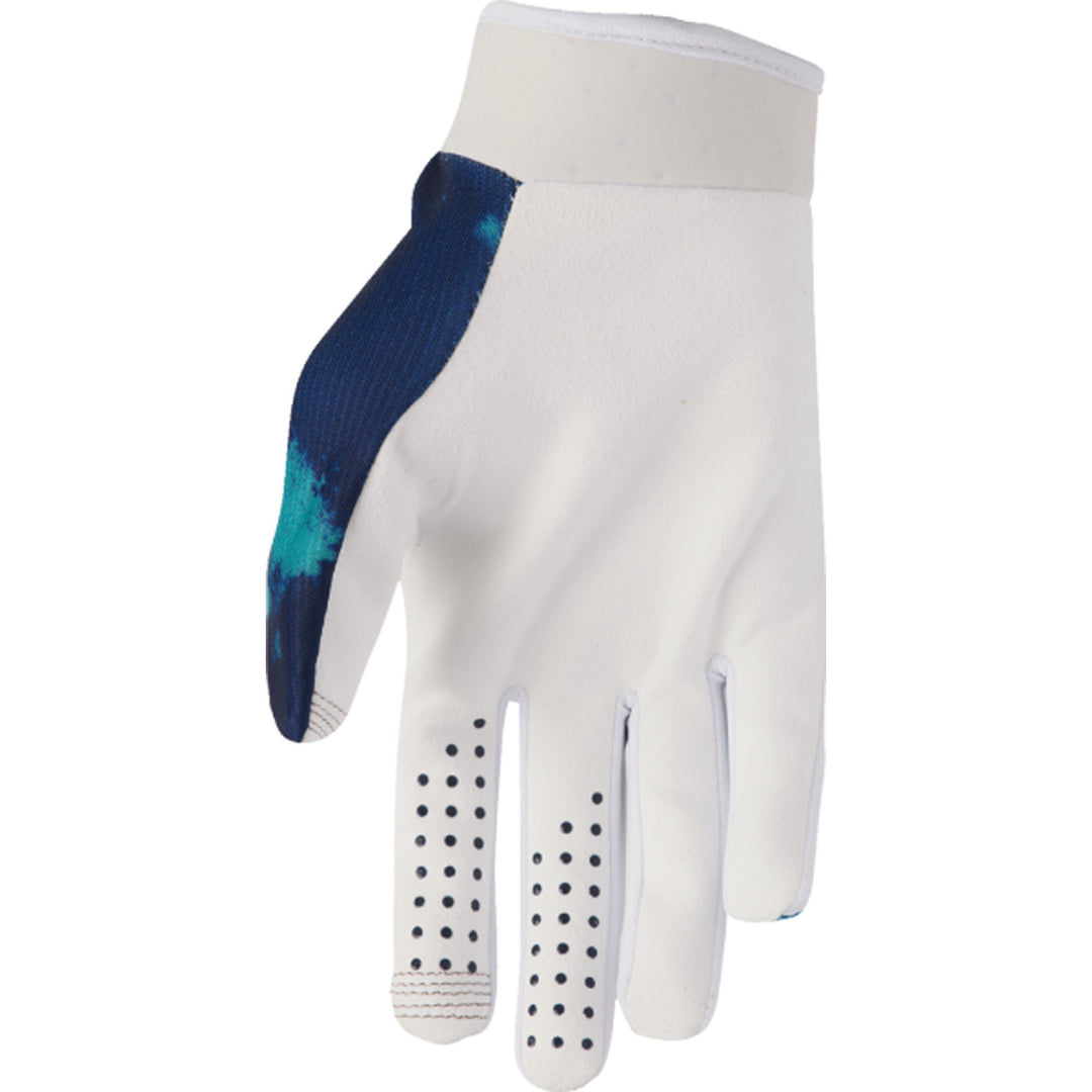 THOR LAUNCHMODE Bleach Gloves White/Aqua - Palm View