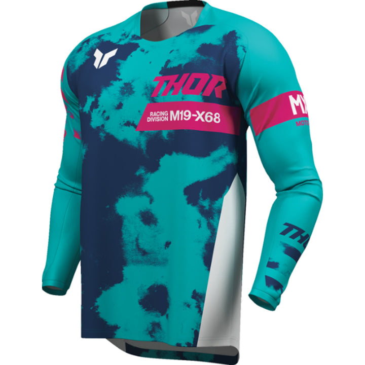 THOR LAUNCHMODE Bleach Jersey White/Aqua - Front Left Side View
