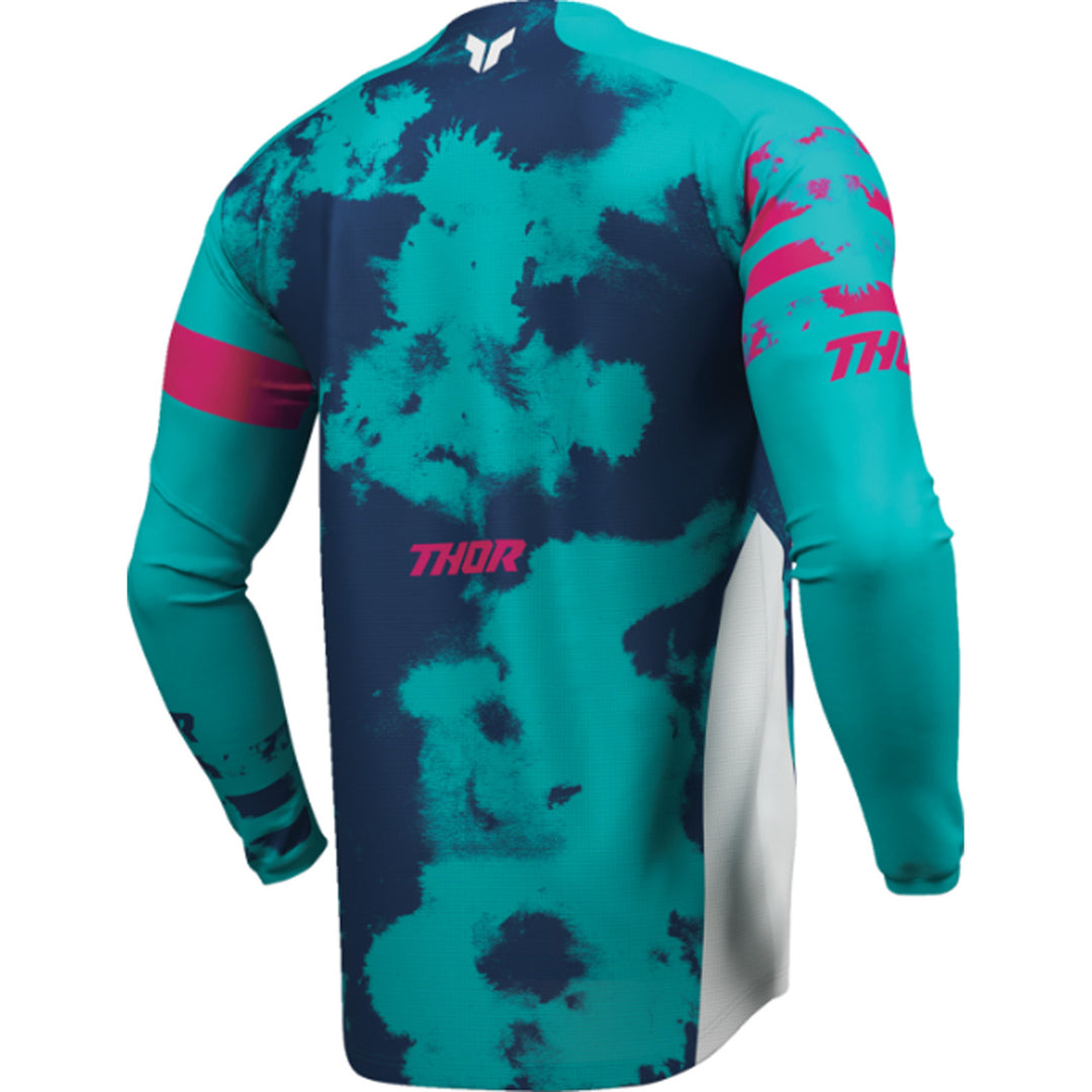 THOR LAUNCHMODE Bleach Jersey White/Aqua - Rear Right Side View
