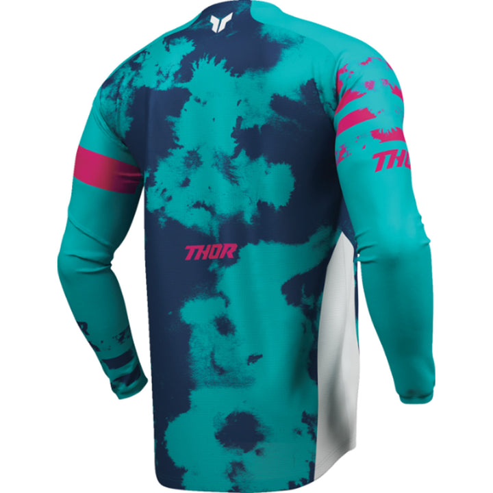 THOR LAUNCHMODE Bleach Jersey White/Aqua - Rear Right Side View
