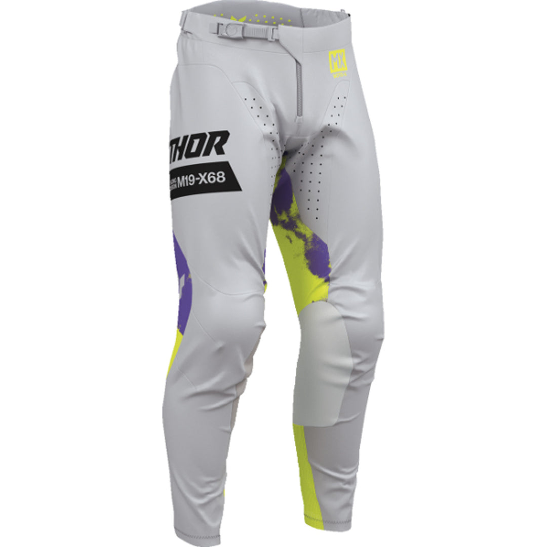 THOR LAUNCHMODE Bleach Pants Gray/Acid - Front Right Side View