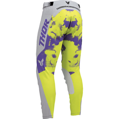 THOR LAUNCHMODE Bleach Pants Gray/Acid - Rear Left Side View