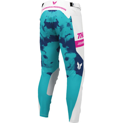 THOR LAUNCHMODE Bleach Pants White/Aqua - Rear Right Side View