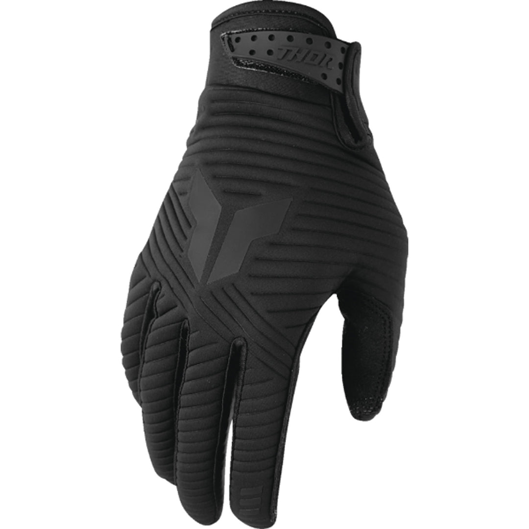 THOR LAUNCHMODE CW Gloves Black - Back of Hand View